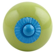 Lime Round Turquoise Fitting Ceramic Knob